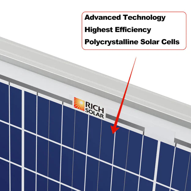 RICH SOLAR MEGA 50 Watt Solar Panel Poly