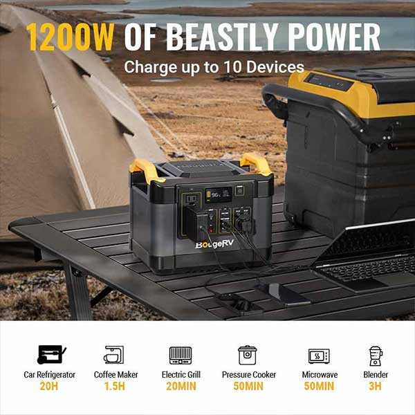 BougeRV NCM 1100Wh Portable Power Station