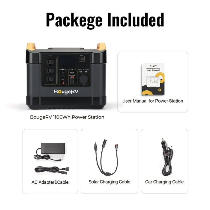 BougeRV NCM 1100Wh Portable Power Station