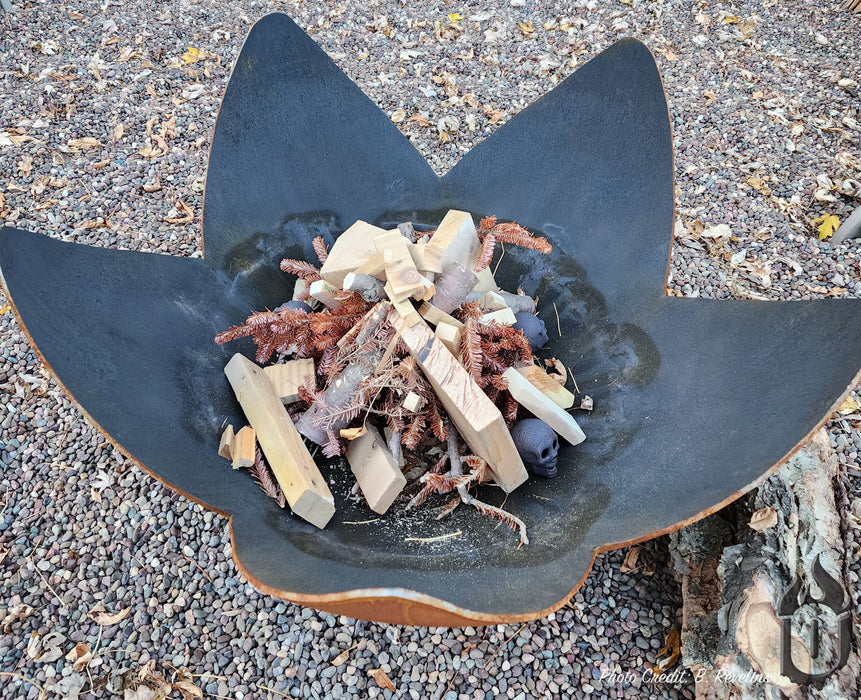 Ohio Flame "Fire Flower" Fire Bowl with Hollow Base (Made In USA)