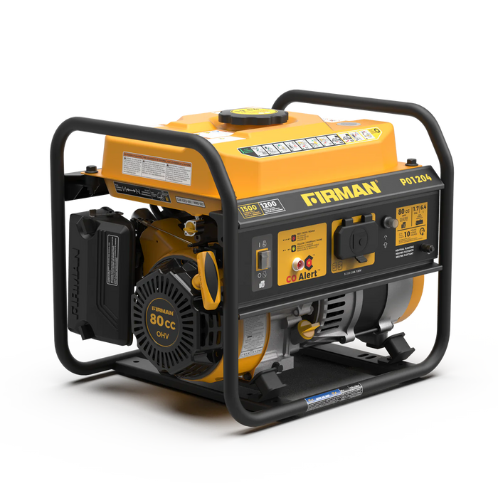 Firman Gas Portable Generator 1500W Recoil Start with CO alert