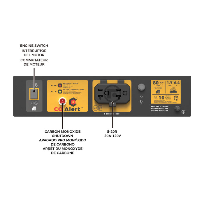 Firman Gas Portable Generator 1500W Recoil Start with CO alert