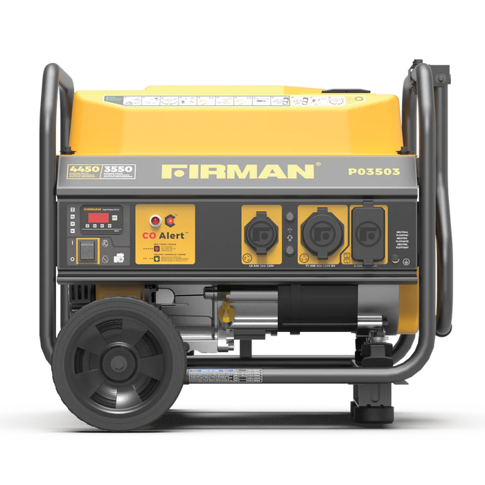 Firman Gas Portable Generator 4450W Recoil Start 120V with CO alert