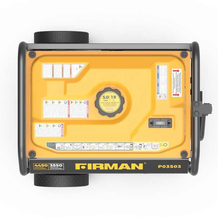 Firman Gas Portable Generator 4450W Recoil Start 120V with CO alert