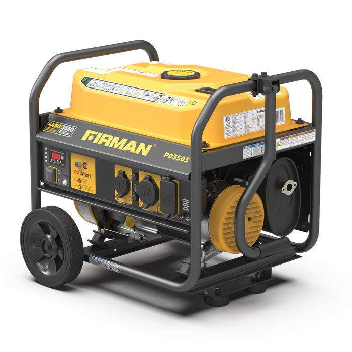 Firman Gas Portable Generator 4450W Recoil Start 120V with CO alert