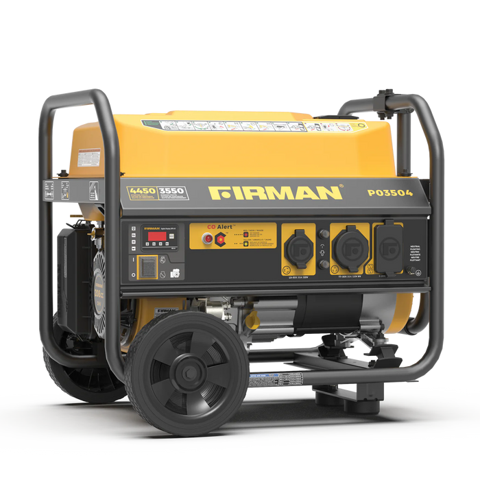 Firman Gas Portable Generator 4450W Recoil Start 120V with CO alert