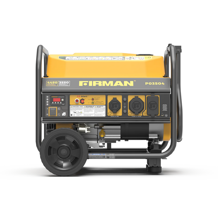 Firman Gas Portable Generator 4450W Recoil Start 120V with CO alert