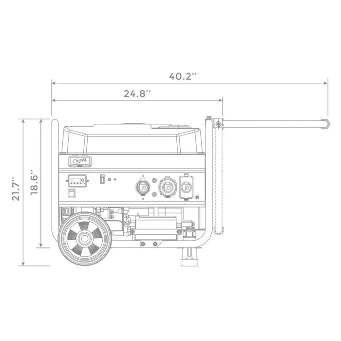 Firman 4550/3650 Watt Remote Start Gas Portable Generator cETL Certified With Wheel Kit