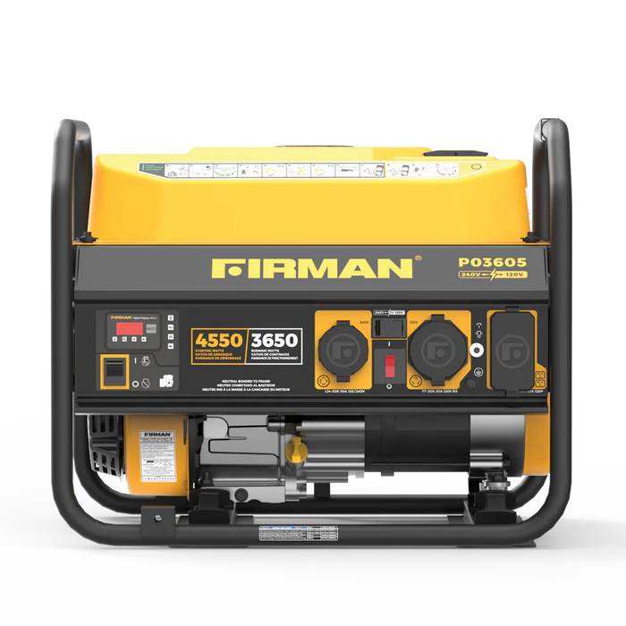 Firman Gas Portable Generator 4550W Recoil Start 120/240V