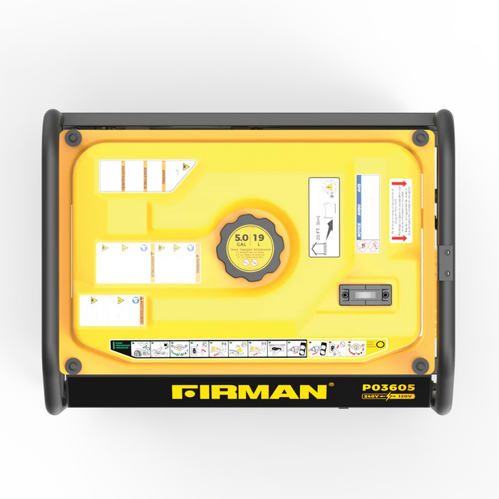 Firman Gas Portable Generator 4550W Recoil Start 120/240V