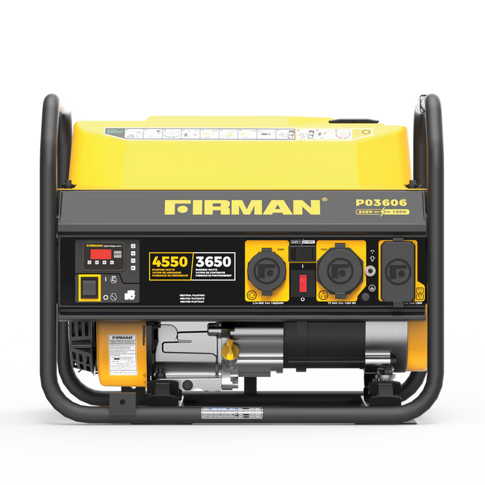 Firman Gas Portable Generator 4550W Recoil Start 120/240V