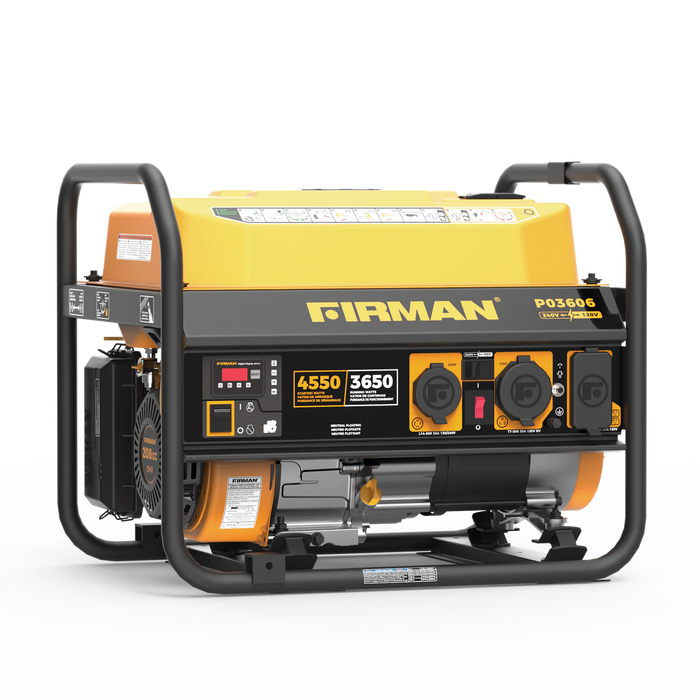 Firman Gas Portable Generator 4550W Recoil Start 120/240V