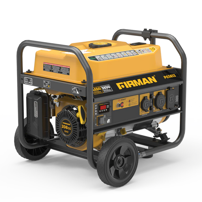 Firman Gas Portable Generator 4550W Recoil Start 120V with CO Alert