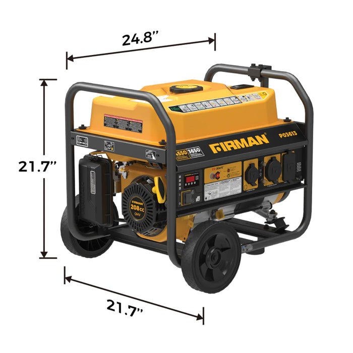 Firman Gas Portable Generator 4550W Recoil Start 120V with CO Alert