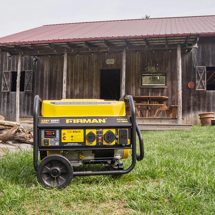 Firman Gas Portable Generator 4550W Recoil Start 120/240V with CO ALERT