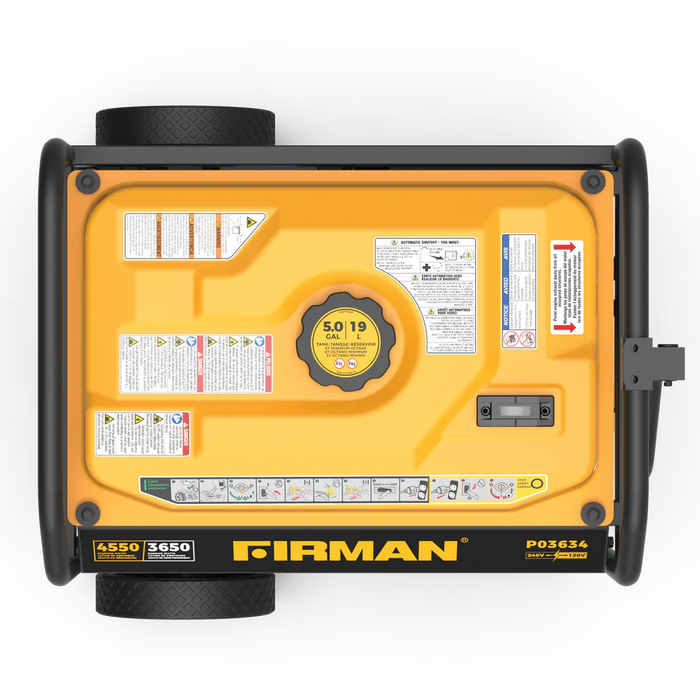 Firman Gas Portable Generator 4550W Recoil Start 120/240V with CO ALERT