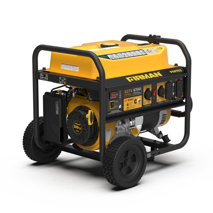 Firman Gas Portable Generator 8350W Recoil Start 120/240V With CO Alert