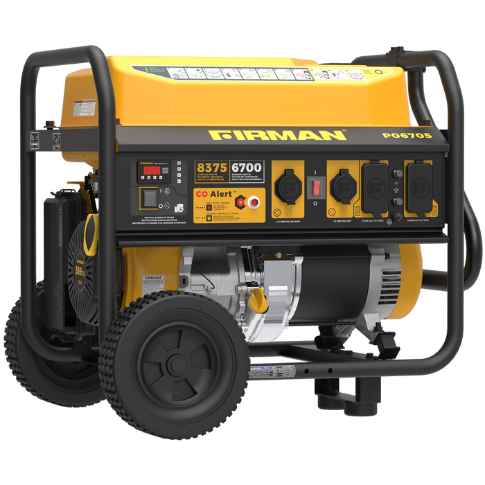 Firman Gas Portable Generator 8350W Recoil Start 120/240V With CO Alert