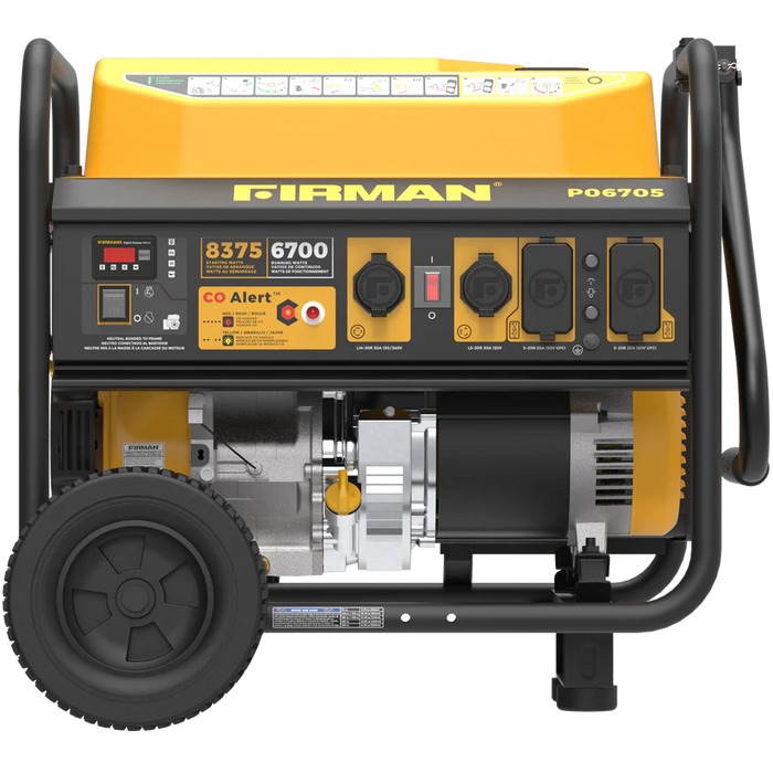 Firman Gas Portable Generator 8350W Recoil Start 120/240V With CO Alert