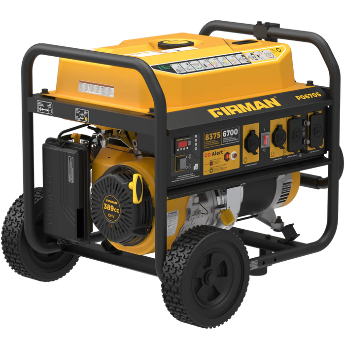 Firman Gas Portable Generator 8350W Recoil Start 120/240V With CO Alert