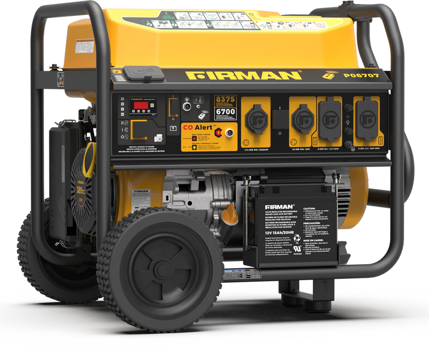 Firman GAS PORTABLE GENERATOR 8375W REMOTE START 120/240V