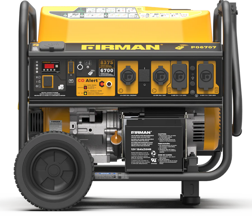 Firman GAS PORTABLE GENERATOR 8375W REMOTE START 120/240V