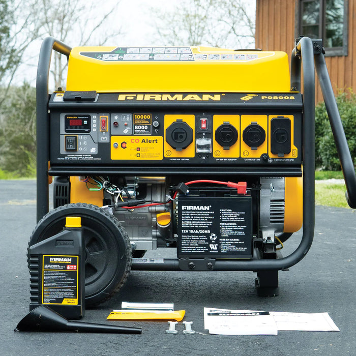 Firman Gas Portable Generator 10000W Remote Start 120/240V with CO Alert