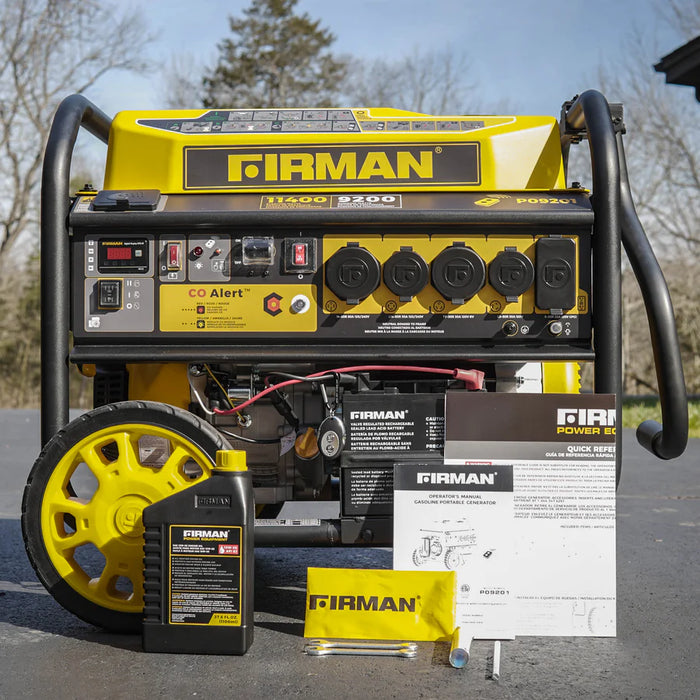 Firman Gas Portable Generator 11400W Remote Start 120/240V with CO alert