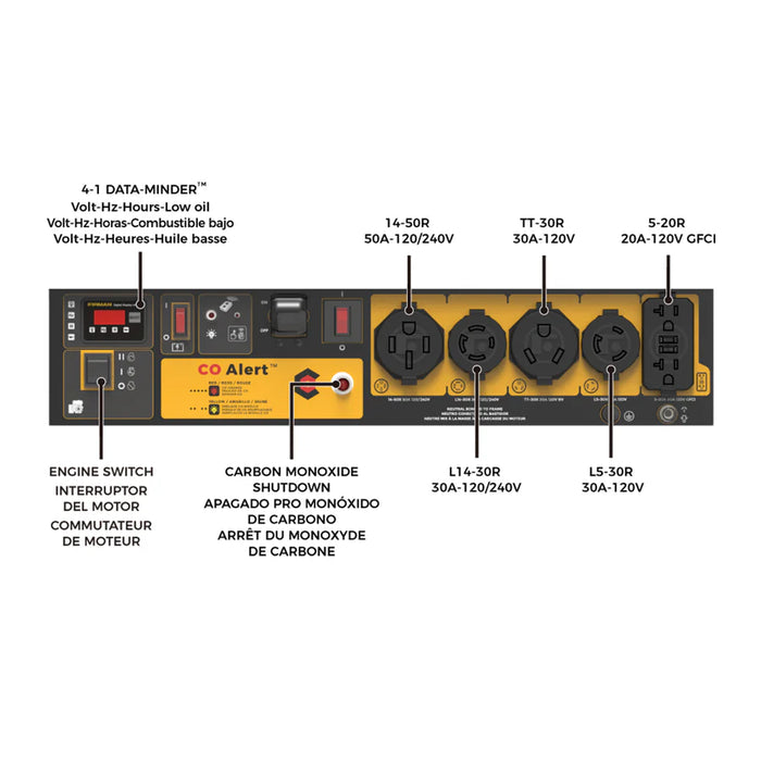 Firman Gas Portable Generator 11400W Remote Start 120/240V with CO alert