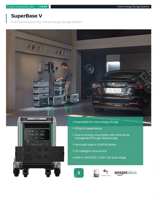 Zendure SuperBase Battery V6400+ 2 x 400W Solar Panels Bundle