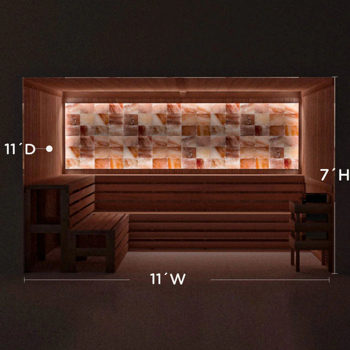 Scandia Himalayan Salt Home Sauna Kit - Perimeter Lighting