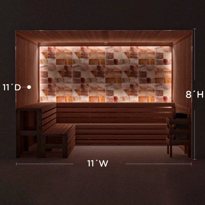 Scandia Himalayan Salt Home Sauna Kit - Perimeter Lighting