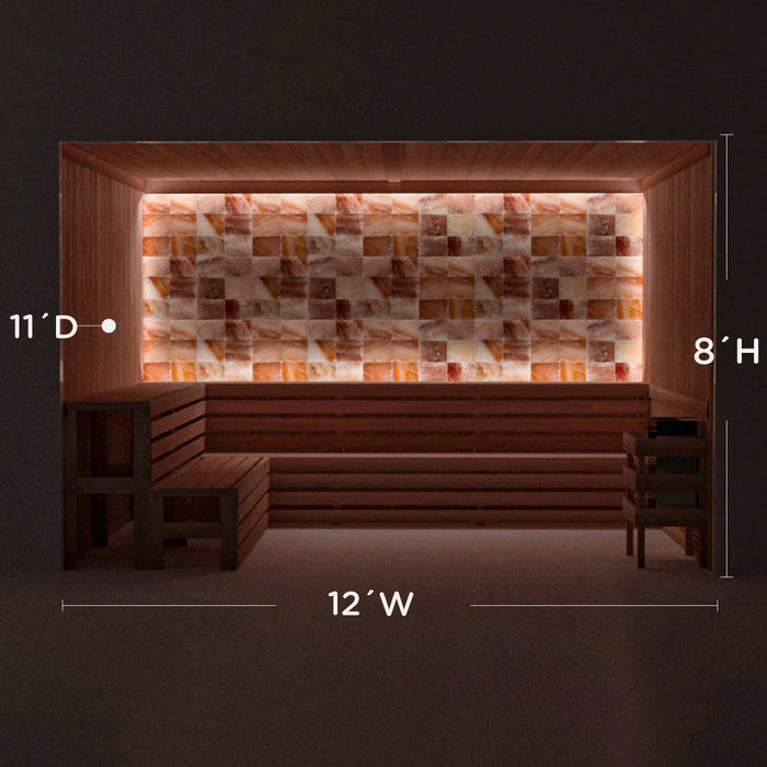 Scandia Himalayan Salt Home Sauna Kit - Perimeter Lighting