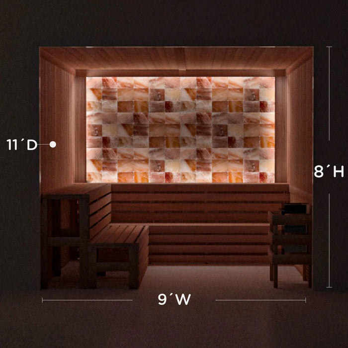 Scandia Himalayan Salt Home Sauna Kit - Perimeter Lighting