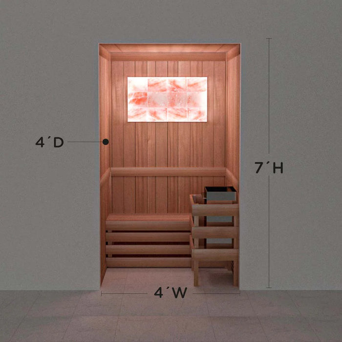 Scandia Himalayan Salt Home Sauna Kit - Perimeter Lighting