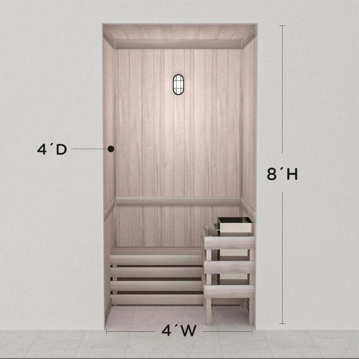 Scandia Hand Finished Precut Home Sauna Kit by Scandia - White