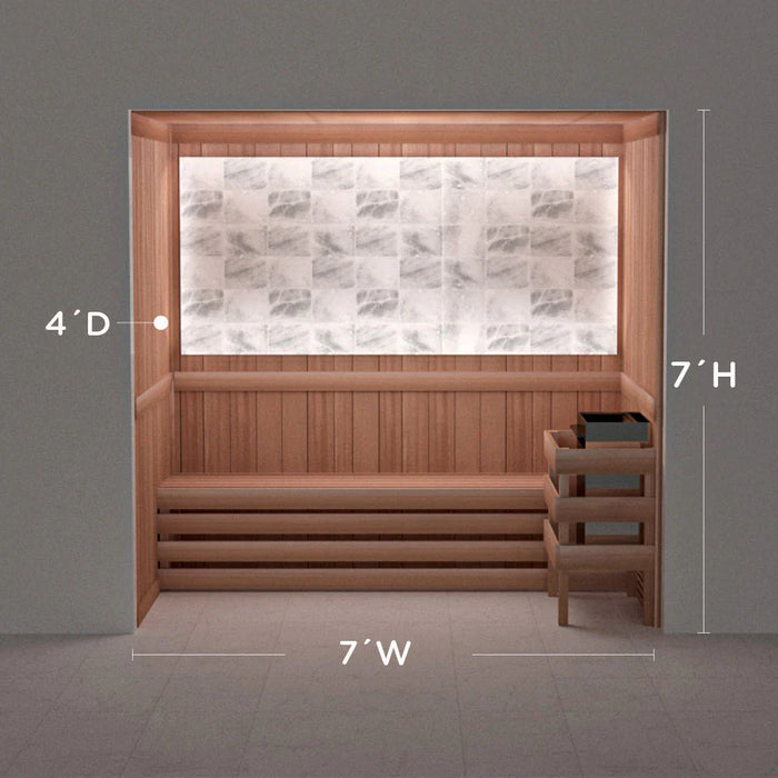 Scandia Himalayan Salt Home Sauna Kit - Perimeter Lighting