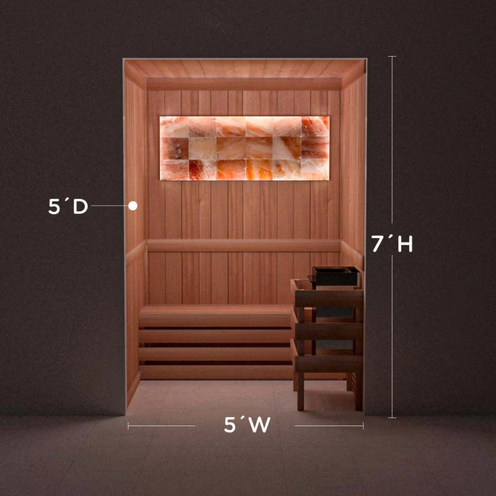 Scandia Himalayan Salt Home Sauna Kit - Perimeter Lighting