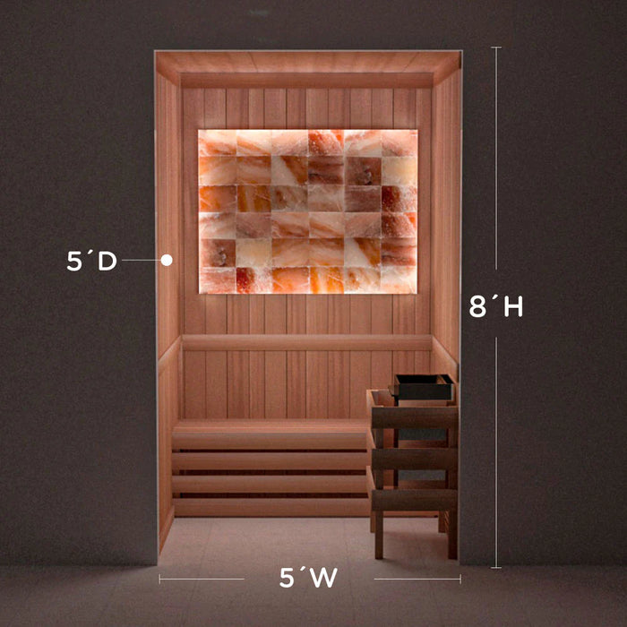 Scandia Himalayan Salt Home Sauna Kit - Perimeter Lighting