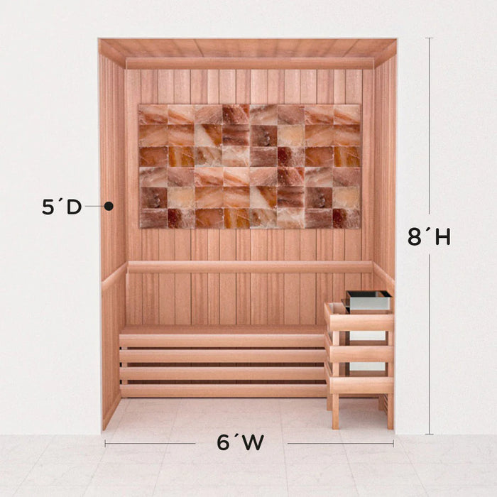 Scandia Precut Home Sauna Kit - Himalayan Salt Sauna - No Lighting