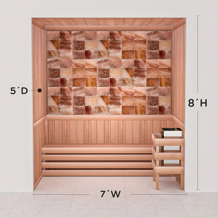 Scandia Precut Home Sauna Kit - Himalayan Salt Sauna - No Lighting