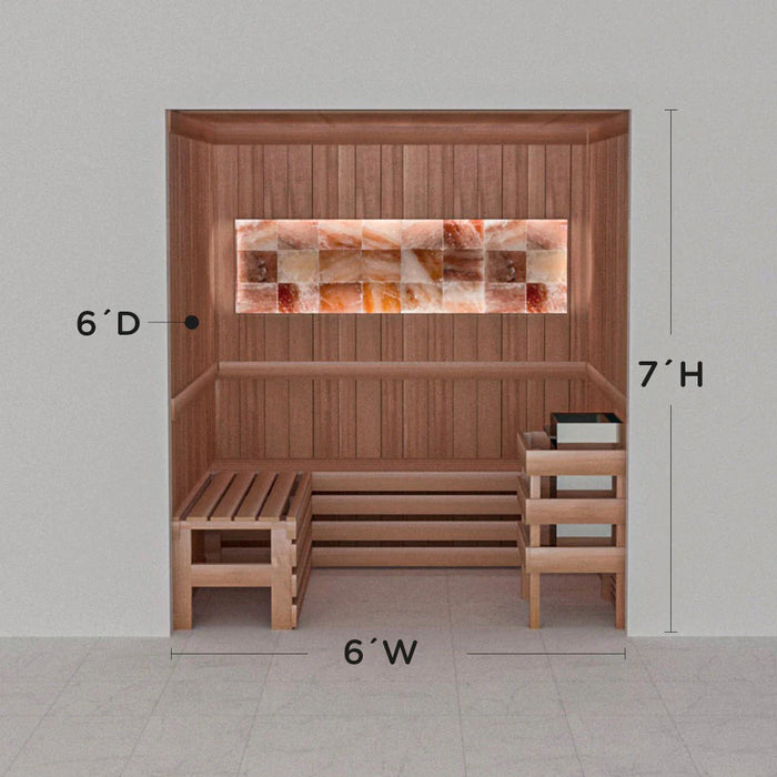 Scandia Himalayan Salt Home Sauna Kit - Perimeter Lighting