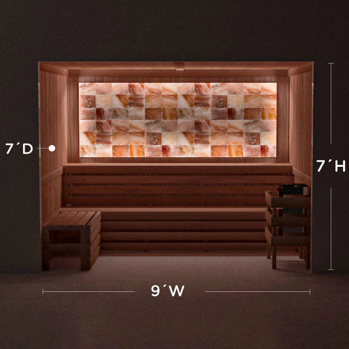 Scandia Himalayan Salt Home Sauna Kit - Perimeter Lighting