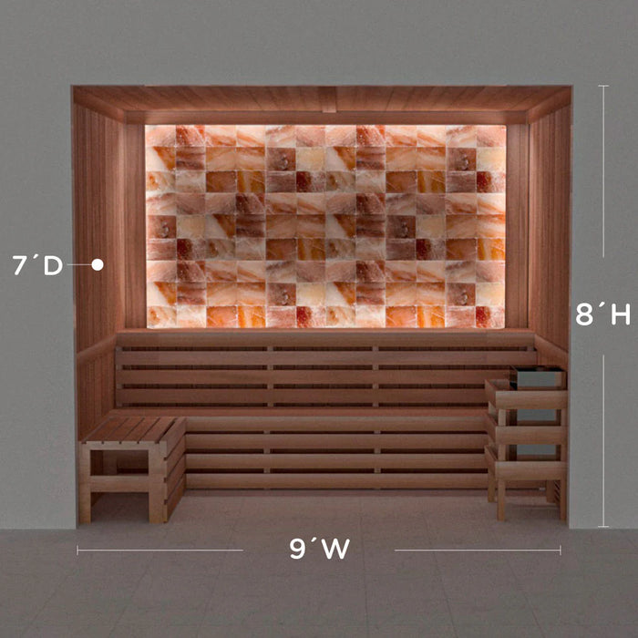 Scandia Himalayan Salt Home Sauna Kit - Perimeter Lighting