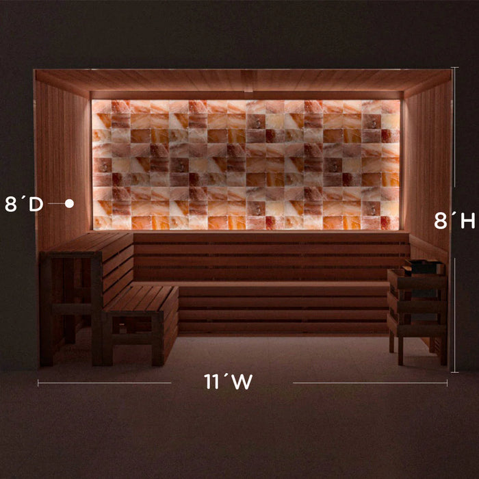 Scandia Himalayan Salt Home Sauna Kit - Perimeter Lighting