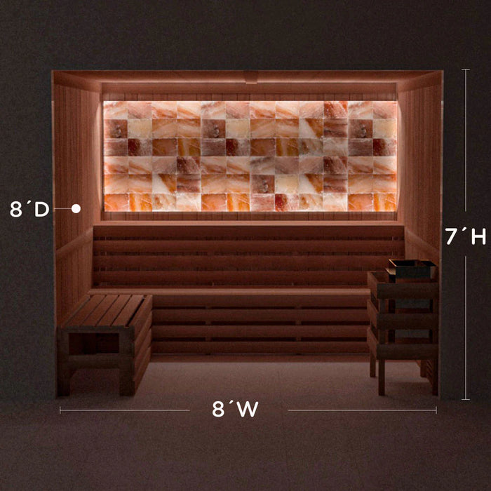 Scandia Himalayan Salt Home Sauna Kit - Perimeter Lighting