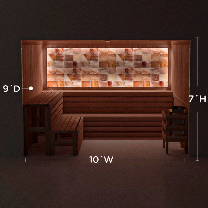 Scandia Himalayan Salt Home Sauna Kit - Perimeter Lighting