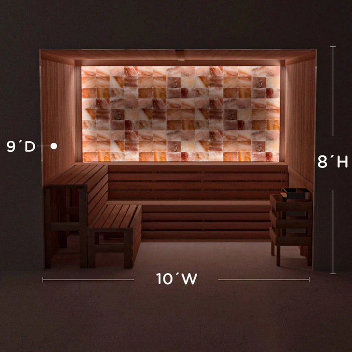 Scandia Himalayan Salt Home Sauna Kit - Perimeter Lighting