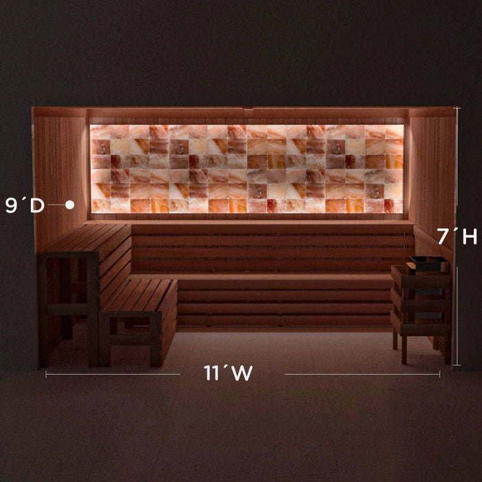 Scandia Himalayan Salt Home Sauna Kit - Perimeter Lighting