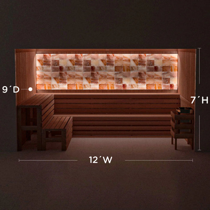 Scandia Himalayan Salt Home Sauna Kit - Perimeter Lighting